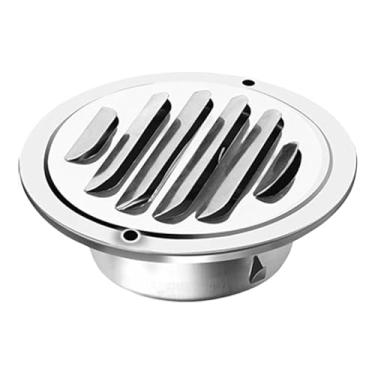 Imagem de Baoblaze Grelha de ventilação com tampa, saída de exaustão redonda à prova de ferrugem, extrator de ar para unidades de ar condicionado de banheiro, Style C