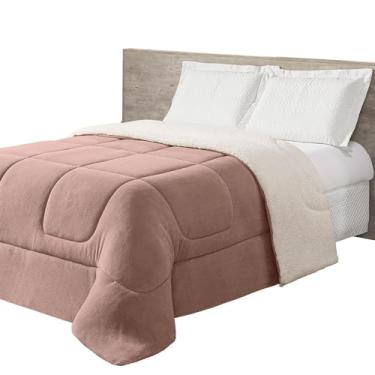 Imagem de Cobertor Dupla Face Sherpa e Fleece Manta Maya Solteiro 240 x 160 cm Tecido Superior 100% Poliéster