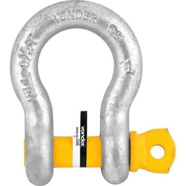 Imagem de Manilha p/ cabo de aço 1/4" curva pesado galv Vonder Plus