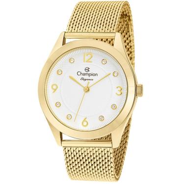 Imagem de Relógio Champion Feminino Esteira Dourado Cn25430m