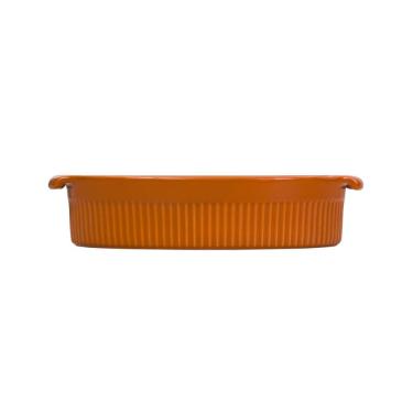 Imagem de Forma Oval Travessa Refratária 25,5 cm Laranja 1,1 L Germer