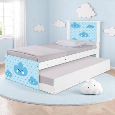 Imagem de Bi Cama Juvenil Zap Com Cabeceira Nuvem Menino