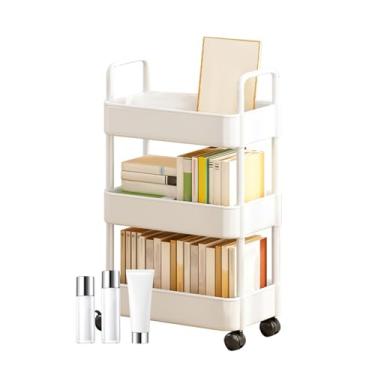 Imagem de Organizador de carrinho com rodas, carrinhos com rodas | Carrinho utilitário sobre - Carrinhos utilitários de 3/4 camadas, carrinho de armazenamento alças, adequados para cozinha