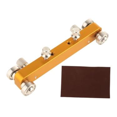 Imagem de menolana Lixadeira de cavalete e pestana para guitarra, ferramenta de luthier para reparo e manutenção, com lixa para lixamento de guitarras acústicas, Ouro