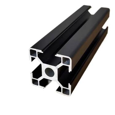 Imagem de 1/2 peças 100 mm-1000 mm 3030 3060 4040 4080 Preto T-Slot Alumínio Perfis Moldura para Máquina de Gravação CNC (4040 Preto 1 peça, 950 mm)