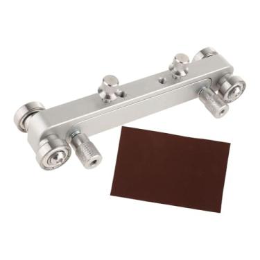 Imagem de Colaxi Lixadeira de cavalete e pestana para guitarra, ferramenta de luthier para ajuste de parafusos em guitarras acústicas, clássicas e elétricas, Prata