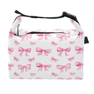 Imagem de STAYTOP Linda lancheira de gravata borboleta com fivela de alça, lancheira isolada para meninos e meninas, lancheira térmica para trabalho escolar