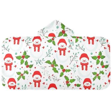 Imagem de Burbuja Toalha de banho com capuz de laço rosa para crianças, toalha de praia de pelúcia macia absorvente para chá de meninas e meninos 3-10 anos, 61 x 127 cm