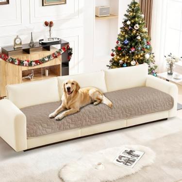 Imagem de CYCMACO Capas de sofá impermeáveis para animais de estimação, capa de cama de cachorro impermeável, cobertores macios antiderrapantes para cães, lavável, cobertor para cães grandes e gatos (76 x 182