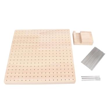 Imagem de Generic Placa de Bloqueio de crochê Suporte Profissional para Modelagem de Quadrados de vovó para Projetos de tricô, Acessórios de Bloqueio de Fio Portátil para Entusiastas de Viagens, Kit DIY de Madeira de Borracha