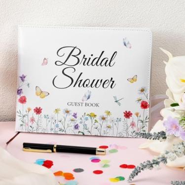 Imagem de Patelai Decoração de livro de visitas de aniversário de casamento, sinal alternativo de 50º dia de comemoração, lembrancinhas de festa com caneta, 112 páginas (chá de panela)