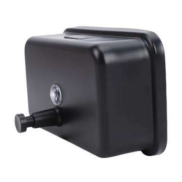 Imagem de HEEPDD Dispensadores de Sabonete de Bancada Em Aço Dispensador de Sabonete Líquido Manual Com Espelho Convexo para Casa, Banheiro, Cozinha, 1200ml, Dispensador de Montado na Parede, Inoxidável,