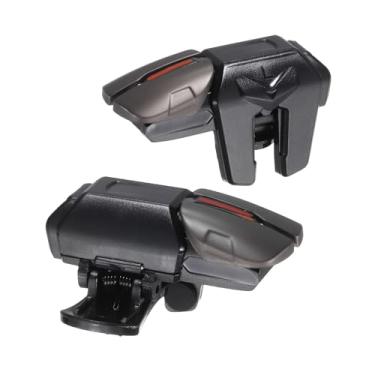 Imagem de PATIKIL 1 par de gatilhos móveis, botão auxiliar 6 em 1 controle de jogo para celular combo tiro alvo joystick de jogos para telefones de jogos, preto