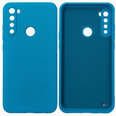 Imagem de Capa Capinha Compatível Redmi Note 8 Silicone Aveludado Premium (AZUL PISCINA)