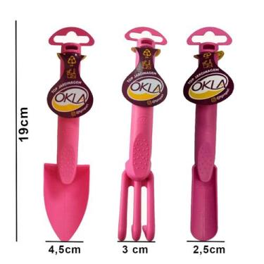 Imagem de Kit 3 Peças Para Jardinagem Conjunto Mini Ferramentas Jardim Vaso Plan