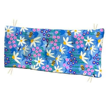 Imagem de Almofada Futon Grande 110x35 cm Estampada para Banco e Cadeira Almofada Decorativa Moderna para Sala Varanda e Jardim (Abelhinha 01)