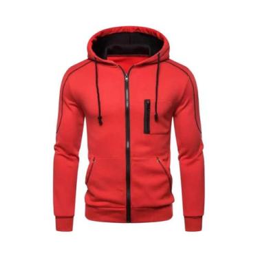 Imagem de Moletom Masculino Com Bloco De Cores Preto Branco Verde Exército Verme