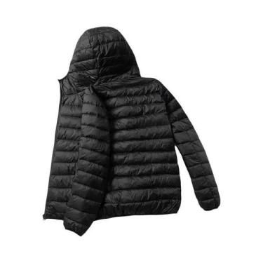 Imagem de Jaqueta De Pluma Ultra Leve Com Capuz Para Homens, Casaco Quente De Pe