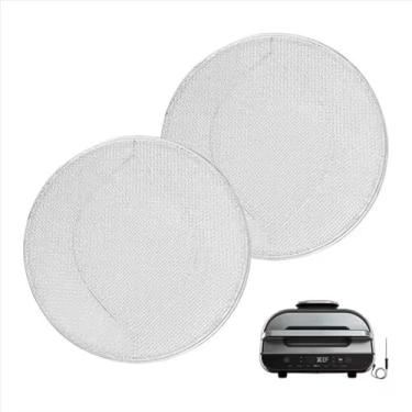 Imagem de 2 peças de proteção contra respingos de reposição para Ninja FG551 Foodi, tela de tela fina de aço inoxidável para fritadeira interna Ninja Foodi Smart XL 6 em 1