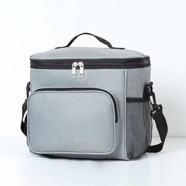 Imagem de Bolsa Térmica Grande Portatil Marmita Viagem Com Alça (Cinza)