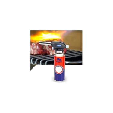 Imagem de Maçarico Portátil com Regulagem de Chama, 1300°C, 19cm, Compatível com Refil de Gás Butano, 110g, para Soldagem, Culinária e Artesanato