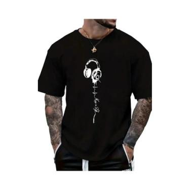 Imagem de Camiseta Masculina Respirável E Confortável De Verão Com Estampa De Le