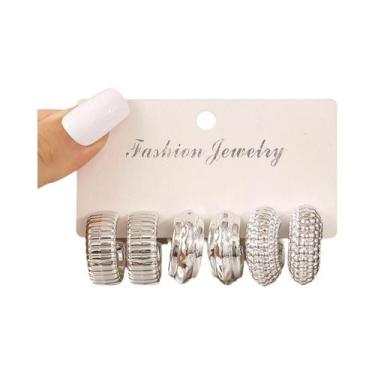 Imagem de Brincos Elegantes Em Forma De Gota d'Água Para Mulheres, Estilo Irregu