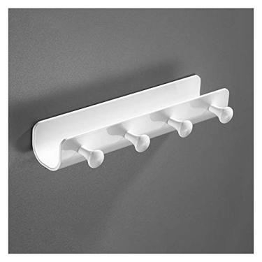 Imagem de Cabideiro montado na parede, ganchos para roupas, ganchos para chaves, cabide para casacos, prateleiras, suporte de aço, toalha de mão, ganchos para pendurar banheiro, cozinha, escritório, cabideiro