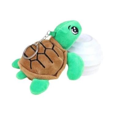 Imagem de Brinquedo De Pelúcia De Tartaruga Macia Para Crianças, Chaveiro De Ani