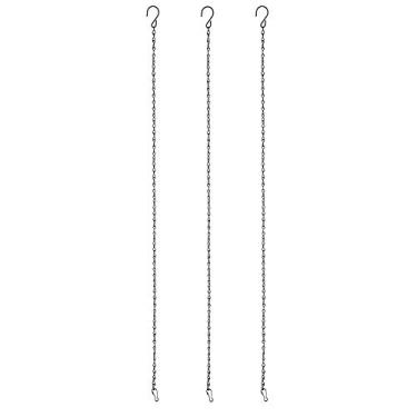 Imagem de SIWOTED 3 PCS Jardim Plantador Vaso de Flores Cesta Substituição Ferro Pendurado Conjunto de Ganchos de Corrente