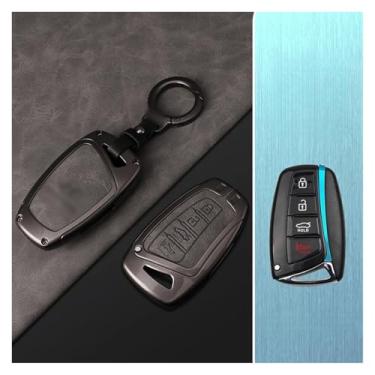 Imagem de Capa de chave de carro em liga de zinco compatível com Hyundai SantaFe/Equus/Azera/Genesis L110/Grand Grandeur/HG/Ix45/Elantra/Accent(Red)