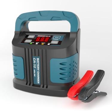 Imagem de Carregador de bateria inteligente GEOSTAR 15A 6V/12V de chumbo-ácido, acionador de partida automotivo, mantenedor de bateria de carro com reparo para AGM, STD, gel, ciclo profundo