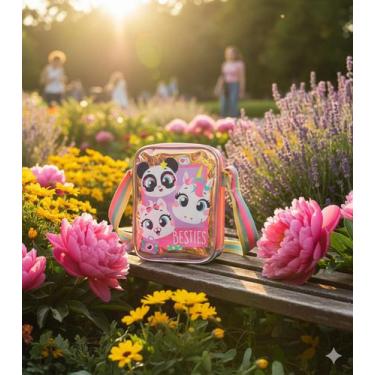 Imagem de Bolsinha Infantil Puket Menina Multibichos BFF Lavanda