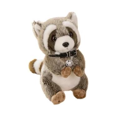 Imagem de Brinquedo De Pelúcia Kawaii De Guaxinim Com Sinos, Boneco De Animal De