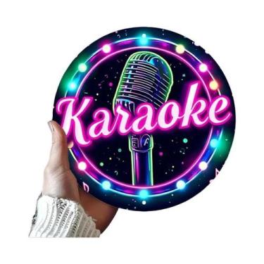 Imagem de Placa De Alumínio Redonda 2D Estilo Boêmio Para Karaokê, Arte De Pared