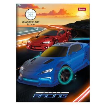 Imagem de Caderno quadriculado pedagógico Cross Racing 10x10 40 fls Foroni