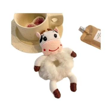 Imagem de Elástico De Cabelo De Pelúcia Sapo Verde Para Outono Inverno, Fofo E D