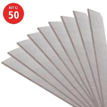 Imagem de Kit 50 Laminas Estilete Estreito 9mm Beltools 5 Pack de 10
