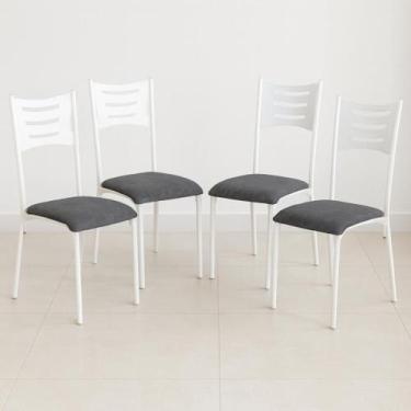 Imagem de Kit 4 Cadeiras de Jantar Varanda Cozinha Sala de Estar Epoxi 542.slp -