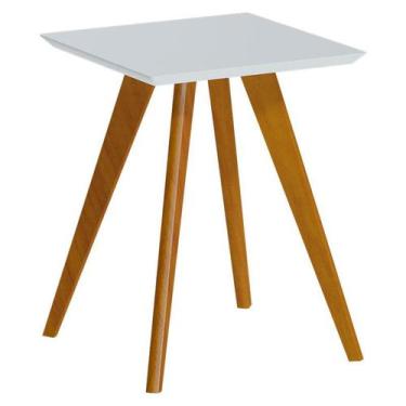 Imagem de Mesa Lateral Classic Quadrada Branco Acetinado - Imcal