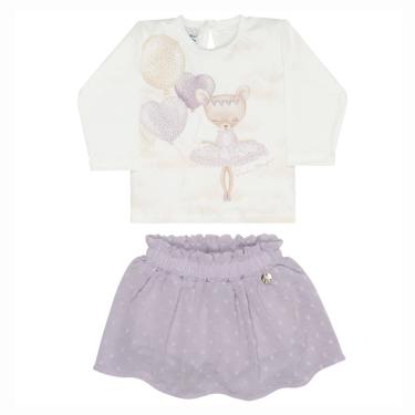 Imagem de Conjunto Menina Blusa / Saia Bailarina Lilás -Sonho Mágico