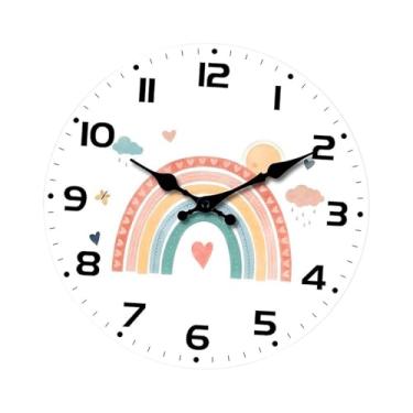 Imagem de BLWOTMOR Relógio de Parede Decorativo Escandinavo Silencioso em Acrílico com Numerais Arábicos de Fácil Leitura, Design Elegante E Sofisticado, Adequado para S, 30cm