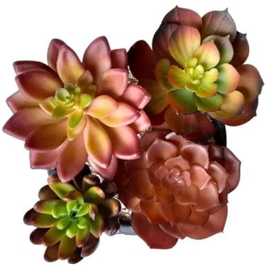 Imagem de Kit 04 SUCULENTAS ARTIFICIAIS PLANTA AVULSA PARA ARRANJO ENFEITE JARDIM VERTICAL (VM)