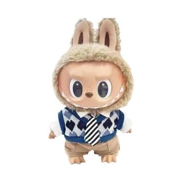 Imagem de Macacão De Tricô Labubu Custom Mokoko 38cm - Vestido Fofo Acessório Pa