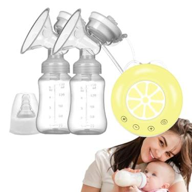 Imagem de Bombas duplas de leite materno, bomba tira leite elétrica dupla | Máquina de ordenha com bomba tira leite recarregável,Vários modos, bombas tira leite portáteis para amamentação em viagens domésticas