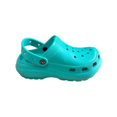 Imagem de Babuche Sandália Plataforma Unissex Massageador 2318 (Verde Agua, BR, Adulto, Numérico, 35)