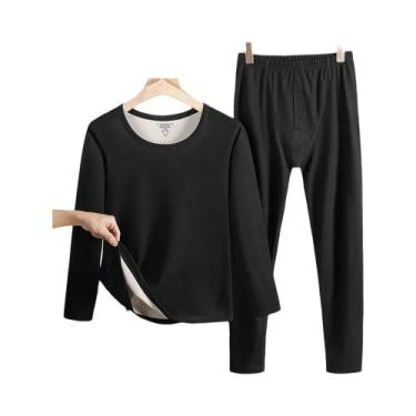 Imagem de Conjunto De Roupa Térmica Masculina De Inverno Dupla Camada Aquecida A