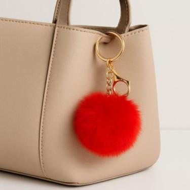 Imagem de Chaveiro Pompom Para Bolsa Mochila Pelúcia Decoração Fofo Bichinhos Bo