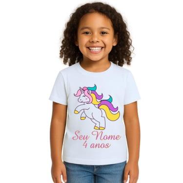 Imagem de Camiseta Unicórnio Happy Licorne Estampa Personalizada - Use P4, Branc