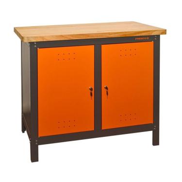 Imagem de Bancada Profissional Fechada 1,10m Cinza E Laranja Presto